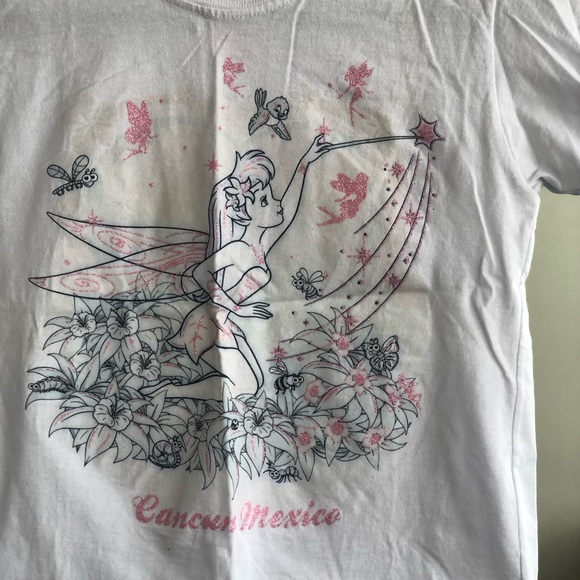 White Fairy Pink Glitter Baby Tee - Picture 3 of 5